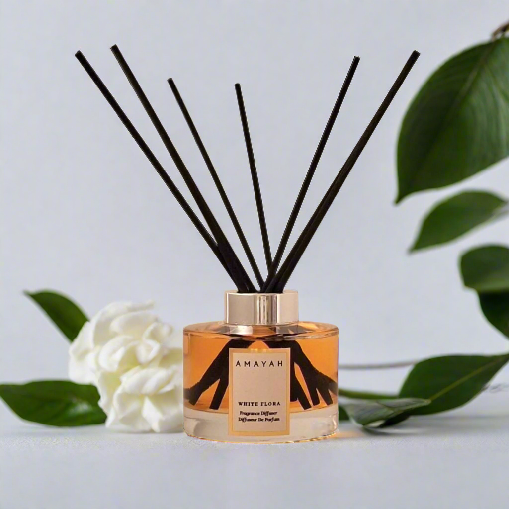 White Flora Room Reed Diffuser