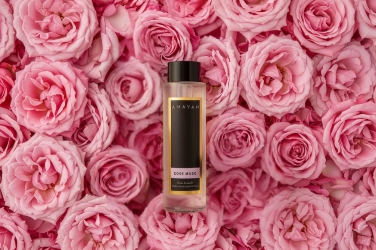 زيت الجسم المخملي "روز مسك" برائحة الورد و المسك