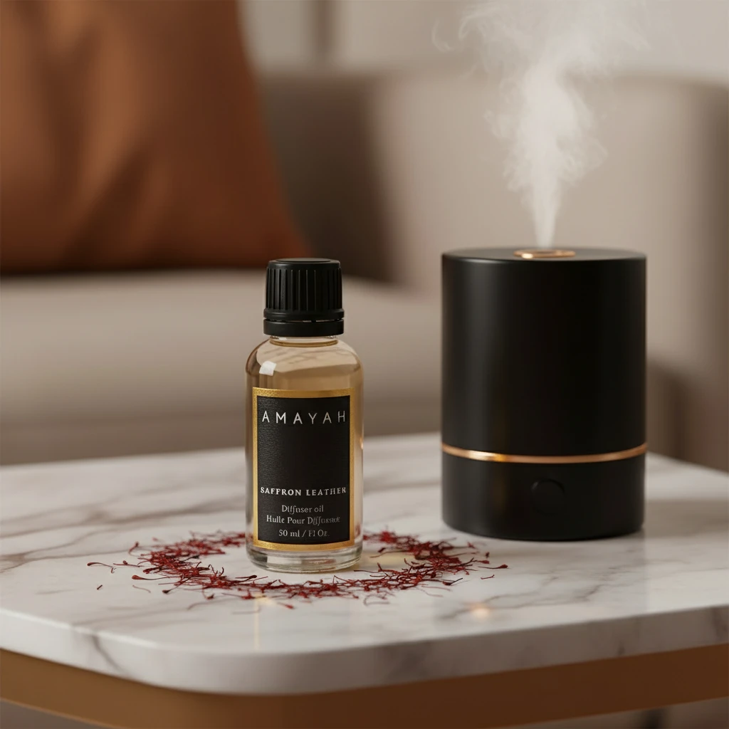 زيت عطري للفواحة "سافرون ليذر" برائحة الزعفران و الجلد