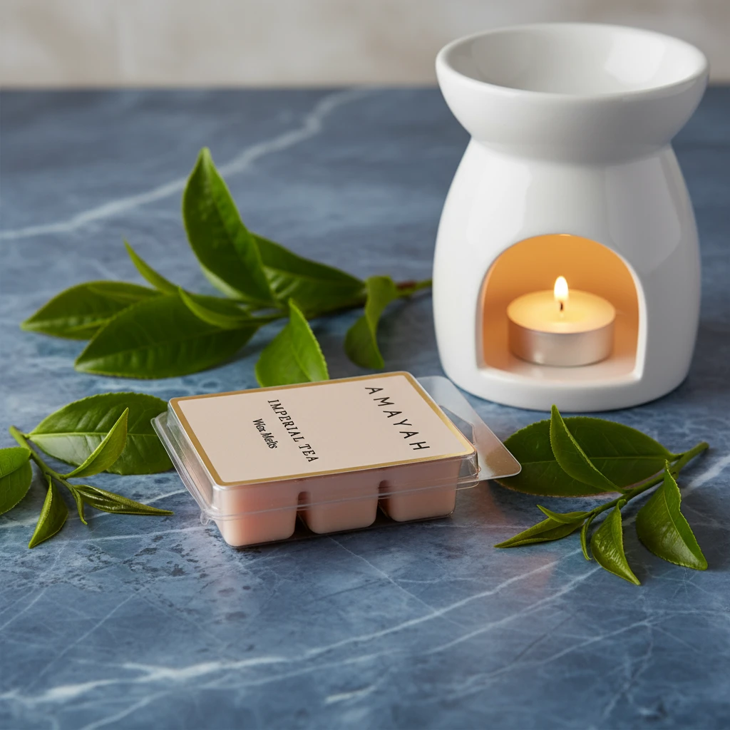 شمع للفواحة "امبريال تي" برائحة الشاي الأخضرو زهور ناعمة