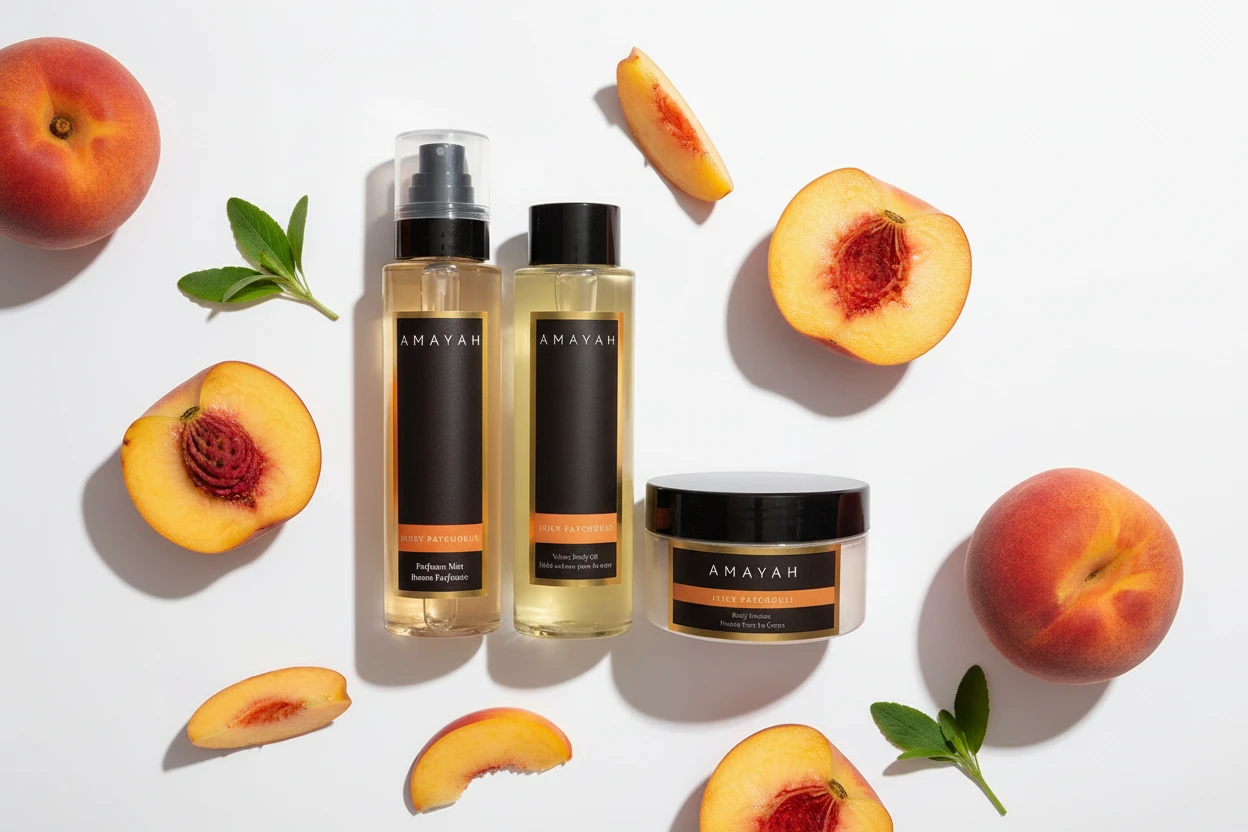 المجموعة الكاملة للعناية "جوسي باجولي" برائحة خوخ، مسك، خشابي