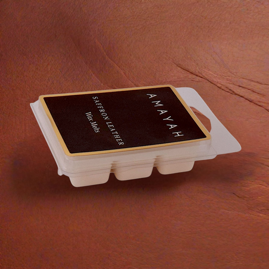 Saffron Leather Wax Melts